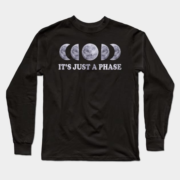 Phases of the Moon Long Sleeve T-Shirt by Saulene